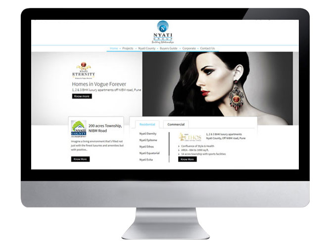 Nyati Website Home page